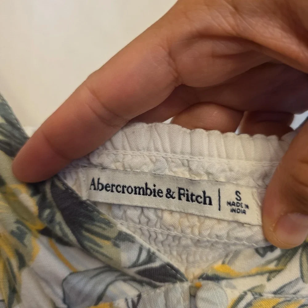 Abercrombie & Fitch Dress Womens Small Tropical Floral Maxi V Neck Sundress